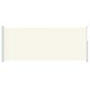 vidaXL I&scaron;traukiama &scaron;oninė kiemo pertvara, kreminės spalvos, 200x500cm