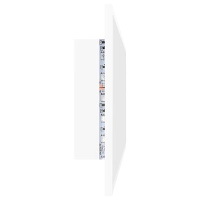 vidaXL Vonios kambario LED veidrodis, baltas, 100x8,5x37cm, akrilas