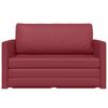 vidaXL Sofa lova 110cm Vyno raudona Dirbtinė Oda