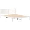 vidaXL Lovos rėmas Balta 160 x 220 cm Kietos pu&scaron;ies mediena