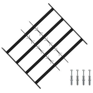 vidaXL Saugumo grotelės langams su 4 kryžmėmis 3 vnt. 43-74 cm