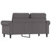 vidaXL Dvivietė sofa, pilkos spalvos, 120cm, dirbtinė oda