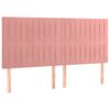 vidaXL Lovos rėmas su galvūgaliu, rožinės spalvos, 180x200 cm, aksomas