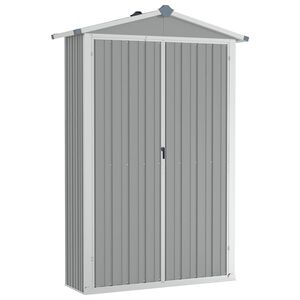 vidaXL Sodo pa&scaron;iūrė, pilka, 116x45x175cm, galvanizuotas plienas