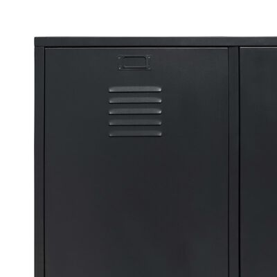 vidaXL Drabužių spinta, industrinio stiliaus, 90x40x180cm, juoda