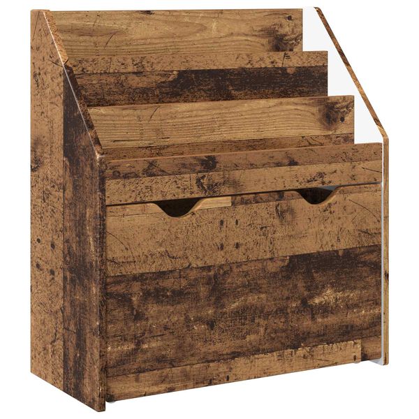 vidaXL Vaikų knygų lentyna su stalčių Senas medis 60 x 29,5 x 69 cm