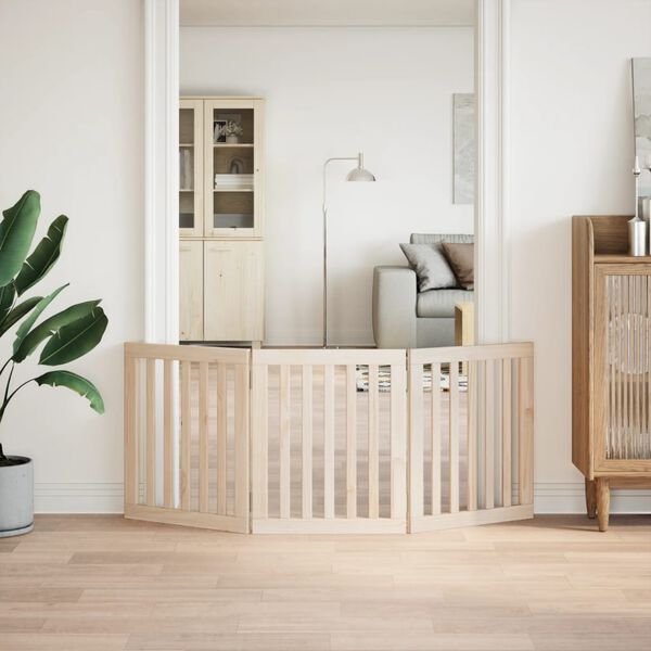 vidaXL Sulankstomi &scaron;unų varteliai, 3 dalys, 150 cm, tuopos mediena