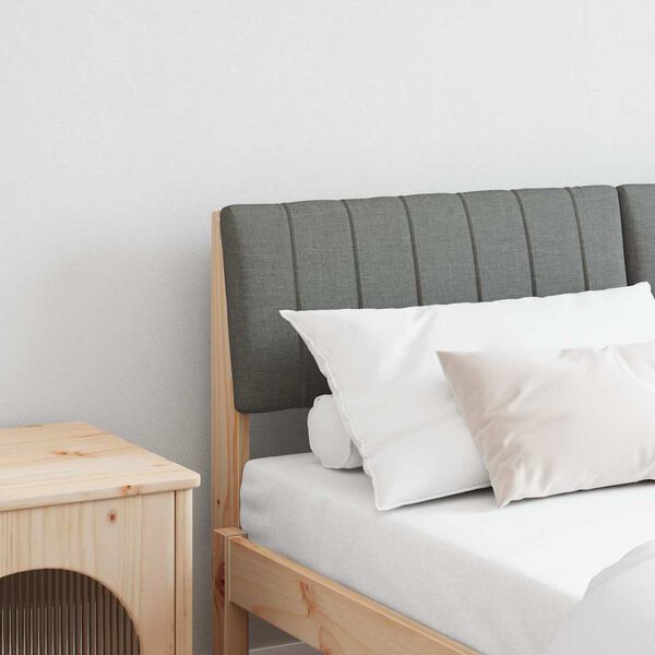 vidaXL Apmu&scaron;ta lovos galvūgalis Tamsiai pilka 140 cm