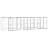 vidaXL Lauko voljeras &scaron;unims, galvanizuotas plienas, 14,52m&sup2;