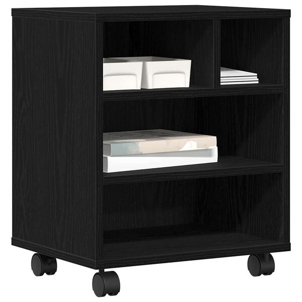 vidaXL Spausdintuvo laikiklis Juodas ąžuolas 41 x 32 x 48 cm