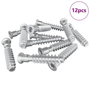 vidaXL Galvutės varžtas 12 pcs Sidabro M7 x 40 mm Plienas