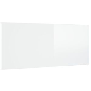 vidaXL Lovos galvūgalis, baltas, 200x1,5x80cm, mediena, blizgus