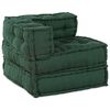 vidaXL Modulinė sofa 4 pcs Žalia audinys