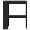 vidaXL Baro stalas su lentynomis, juodas, 90x40x103,5cm, mediena