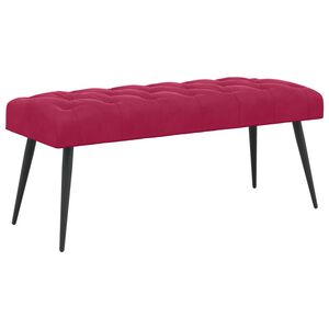 vidaXL Suoliukas su mygtukų įsiuvais Vyno raudona 110 x 40 x 46 cm