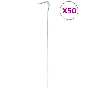 vidaXL Palapinės kai&scaron;čiai, 50vnt., 23cm, skersmuo 3mm, plienas
