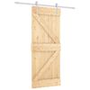 vidaXL Slankios durys Natūrali ir Balta 80 x 210 cm