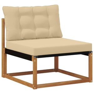 vidaXL Sekcija sofa vienetai Kietasis akacijos medis ir Textilene