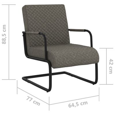 vidaXL Gembinė kėdė, tamsiai pilkos spalvos, dirbtinė oda
