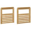 vidaXL Porankiai 2 pcs Balta 59 x 6 x 61 cm Kietos akacijos mediena