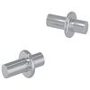 vidaXL Policis 2 vnt. Sidabro 8,6 x 8,6 x 14,6 mm Plienas