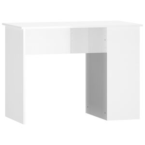 vidaXL Ra&scaron;omasis stalas, baltas, 100x55x75cm, mediena, blizgus