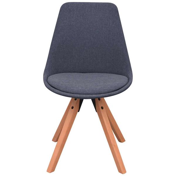 vidaXL Valgomojo kėdės, 2vnt., tamsiai pilkos, audinys