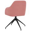 vidaXL Valgomojo kėdės, 4vnt., rožinės spalvos, aksomas