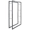 vidaXL Stovas malkoms, juodos spalvos, 80x25x150cm, plienas