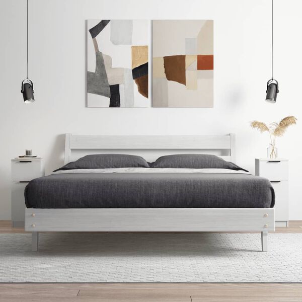 vidaXL Šoninės spintelės, 2vnt., baltos, 30x30x70cm, apdirbta mediena