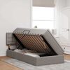 vidaXL Lova su daiktų laikymo vieta ir čiužiniu Taupe 90 x 200 cm