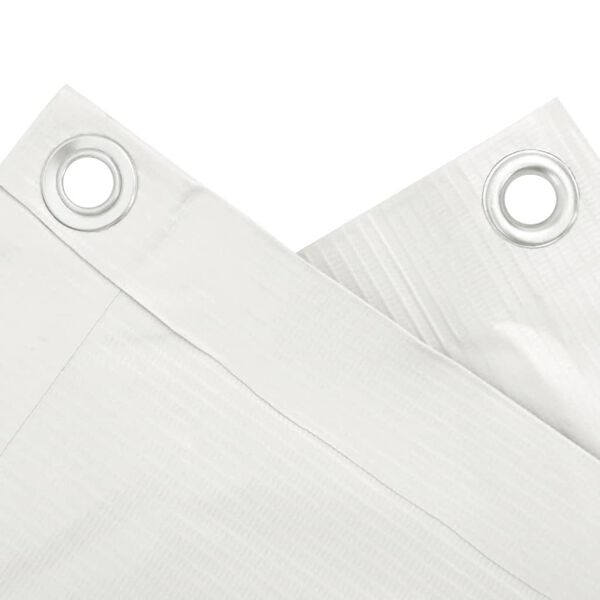 vidaXL Privatumo suteikianti balkono pertvara, balta, 400x75cm, PVC