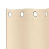 vidaXL Užuolaidos su žiedais, blokuojančios &scaron;viesą 2 pcs Kreminė