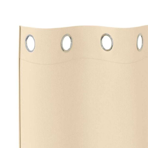 vidaXL Užuolaidos su žiedais, blokuojančios &scaron;viesą 2 pcs Kreminė