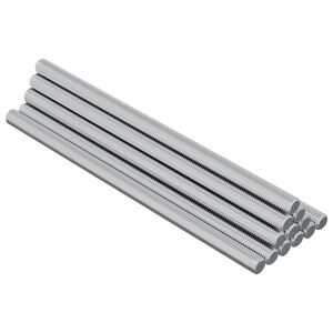 vidaXL Vijakų strypai 12 pcs Sidabro M6 x 120 mm Metalas