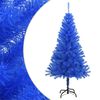 vidaXL Dirbtinė Kalėdų eglutė su stovu, mėlynos spalvos, 120cm, PVC