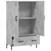 vidaXL Komoda, betono pilkos spalvos, 69,5x31x115cm, apdirbta mediena