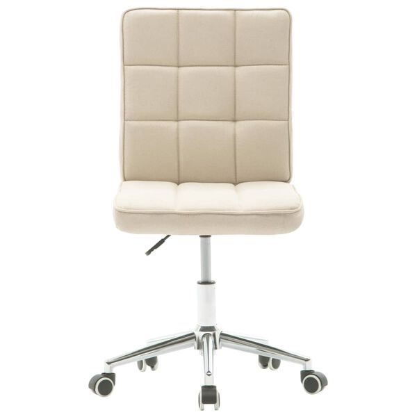 vidaXL Valgomojo kėdės, 4vnt., kreminės spalvos, audinys