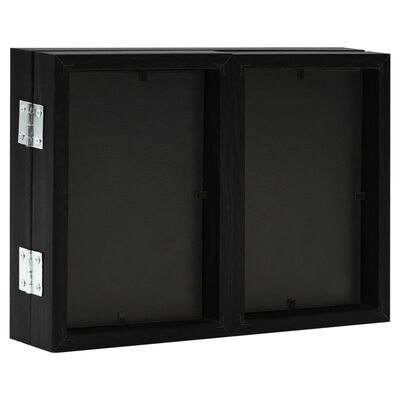 vidaXL Trigubas rėmelis-koliažas, juodos spalvos, 22x15cm+2x(10x15cm)
