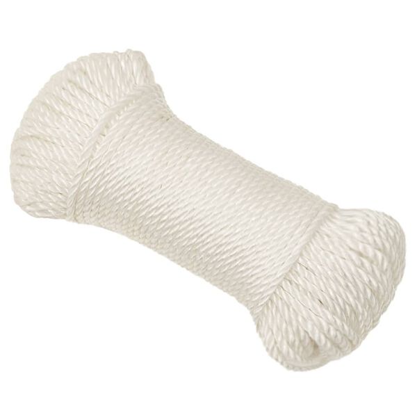 vidaXL Darbo virvė, baltos spalvos, 3mm, 500m, polipropilenas
