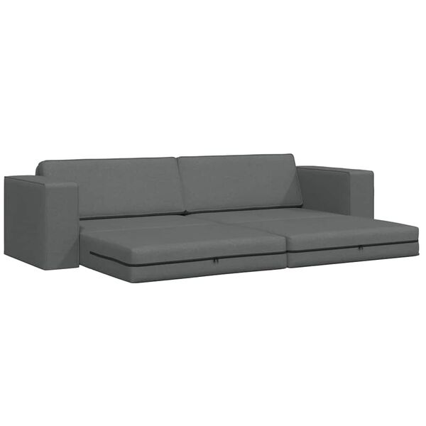 vidaXL Sofa lova Tamsiai pilka 245 x 78 x 77 cm audinys
