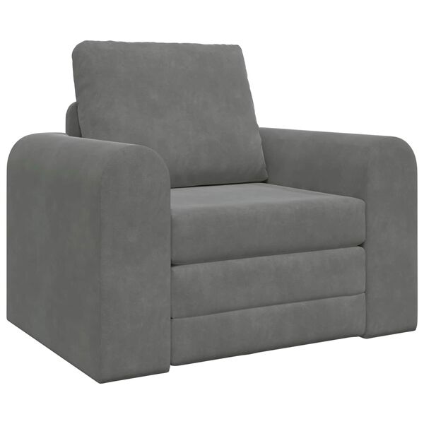 vidaXL Sofa lova Tamsiai pilka 98 x 71 x 83 cm Aksomas