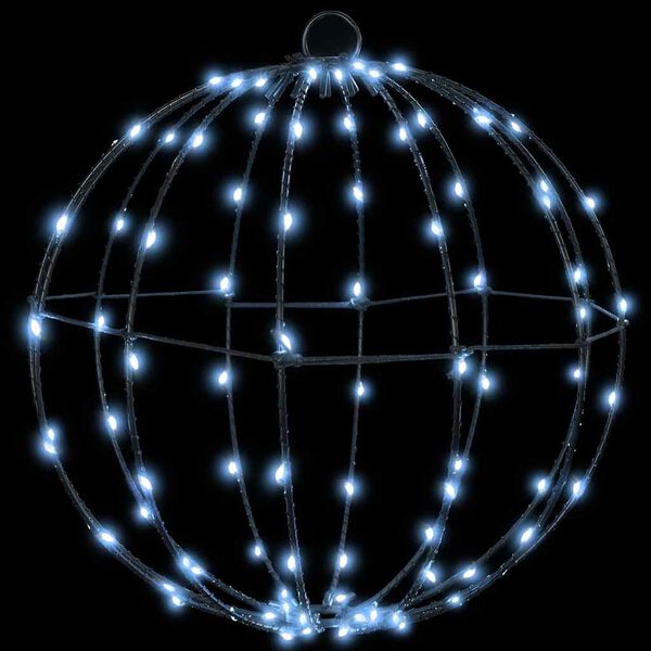 vidaXL Dovana su 96 LED Šalta balta 30 cm metalas