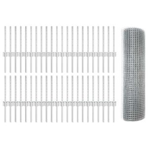 vidaXL Suvirintas vielos tvora su stulpeliu 100 x 0,4 m (W x H)
