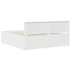 vidaXL Lovos rėmas su galvūgalio Balta 180 x 200 cm Apdirbta mediena