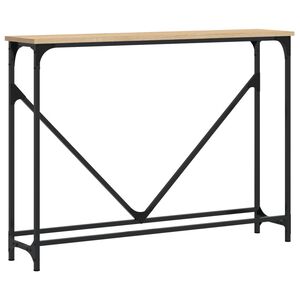 vidaXL Konsolinis staliukas, ąžuolo, 102x22,5x75cm, apdirbta mediena