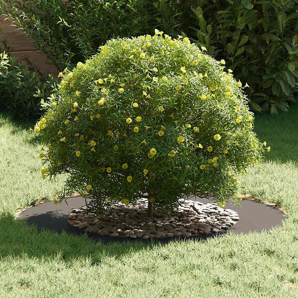 vidaXL tinkamas plok&scaron;čiam medžio žiedui Juoda &Oslash;50 / 80 cm Plienas