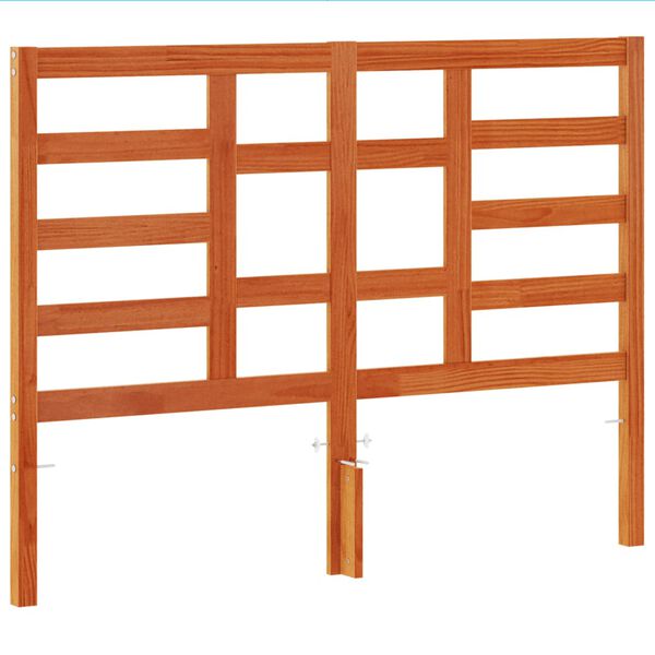 vidaXL Galvūgalis, vaško rudos spalvos, 135cm, pušies medienos masyvas