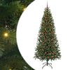 vidaXL Dirbtinė Kalėdų eglutė su 300 LED Žalia 210 cm PE ir PVC