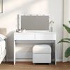 vidaXL Kosmetinis staliukas su LED, baltos spalvos, 100x40x120cm